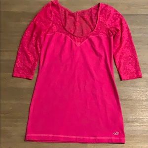Hollister Pink Lace Top